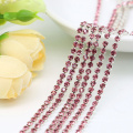 Wholesale DIY Rose Close Cup Crystal Glass Chaton Rhinestone Cup Chain Trim By The Yard, G0205